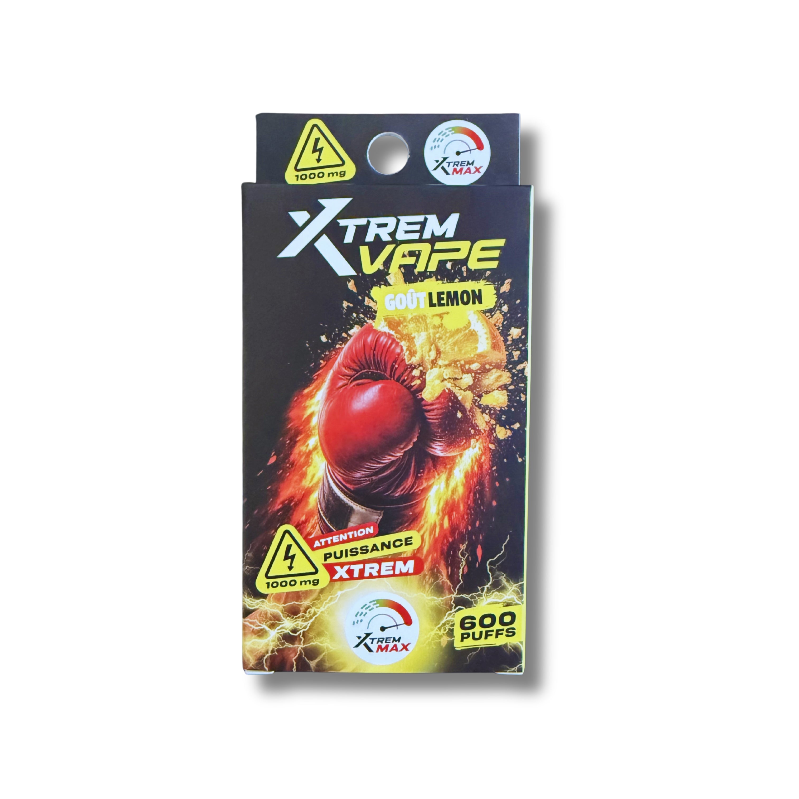 Xtrem Vape - Gout Lemon - 1000MG - 600 puffs - Sans THC (No-cannabino Cdelafrappe Xtrem Vape - Gout Lemon - 1000MG - 600 puffs - Sans THC (No-cannabino Cdelafrappe