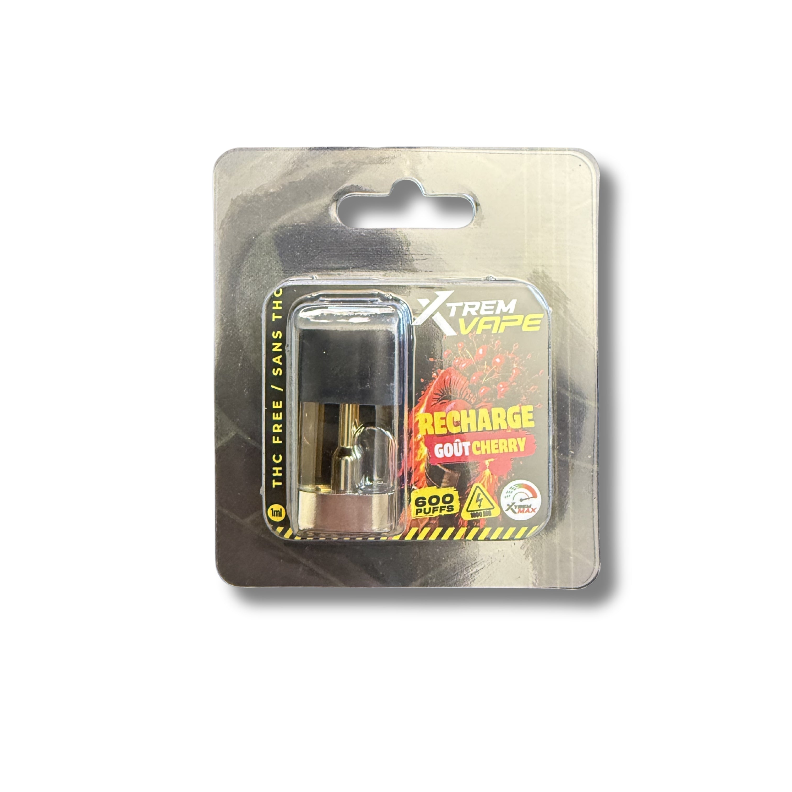 Recharge Xtrem Vape - Gout Cherry - 1000MG - 600 puffs - Sans THC (Néo-cannabinoïde)