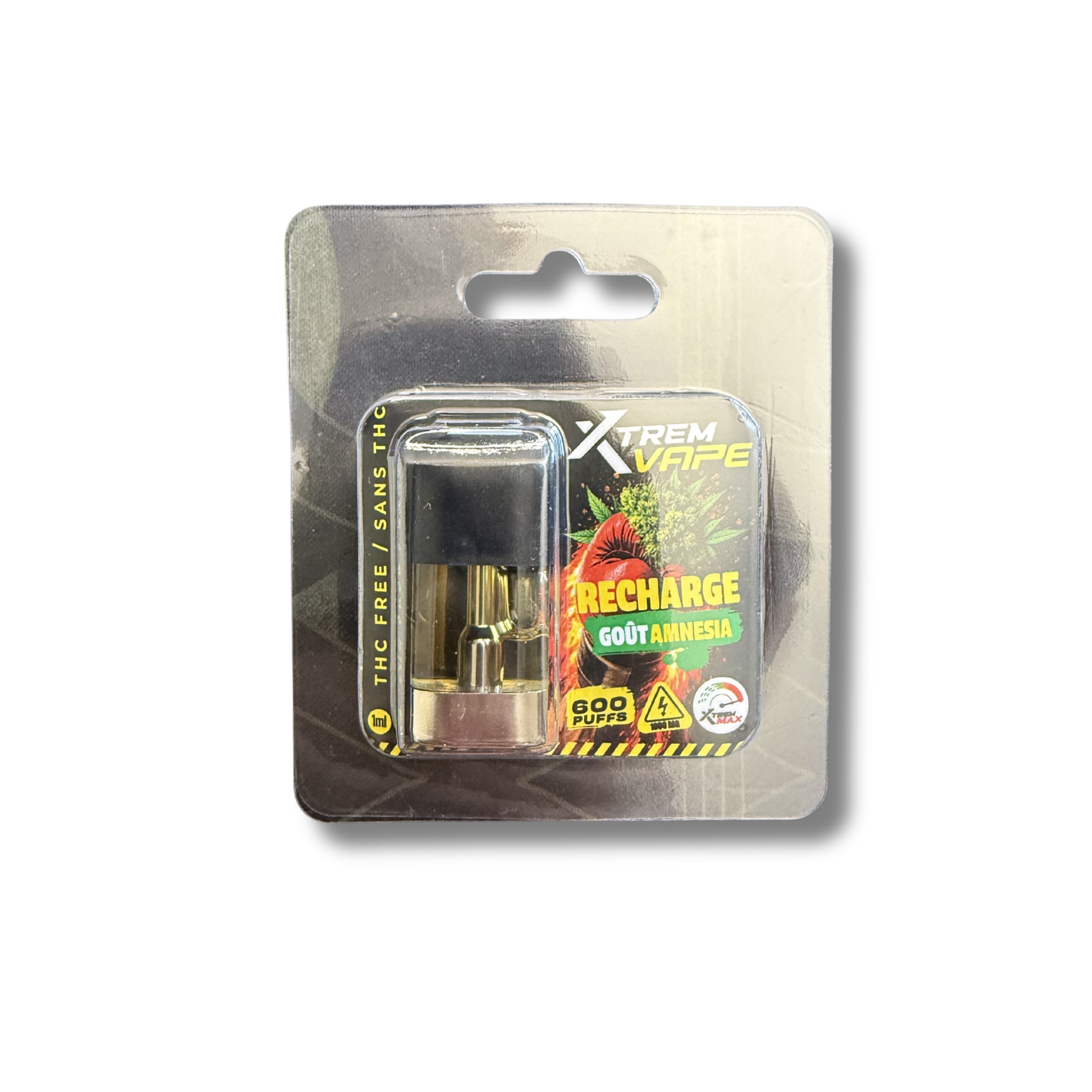 Recharge Xtrem Vape - Gout Amnésia - 1000MG - 600 puffs - Sans THC (Néo-cannabinoïde)